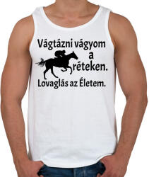 printfashion Lovaglás az életem - Férfi atléta - Fehér (4775054)