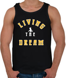 printfashion LIVING THE DREAM - Férfi atléta - Fekete (1771834)