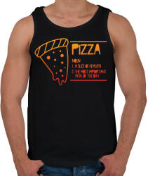 printfashion Pizza jelentése - Férfi atléta - Fekete (9400807)