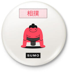 printfashion Sumo - Kitűző, hűtőmágnes - Fehér (11588638)