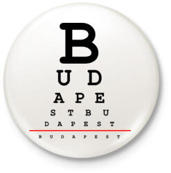 printfashion budapest-latasteszt - Kitűző, hűtőmágnes - Fehér (3076993)