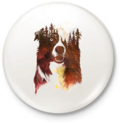 printfashion One night in the forest - Kitűző, hűtőmágnes - Fehér (3074773)