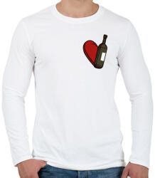 printfashion Borász szív - Férfi hosszú ujjú póló - Fehér (7301270)