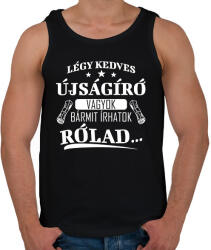 printfashion Újságíró vagyok - Férfi atléta - Fekete (10427935)