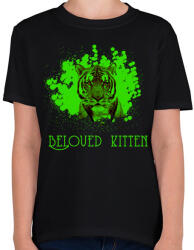 printfashion beloved kitten - Gyerek póló - Fekete (1563823)