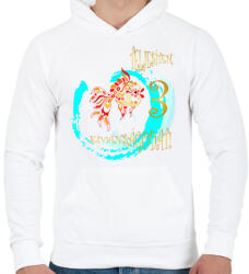 printfashion Három kívánság - Férfi kapucnis pulóver - Fehér (13568317)
