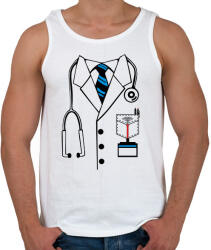 printfashion orvos egyenruha - Férfi atléta - Fehér (13033578)