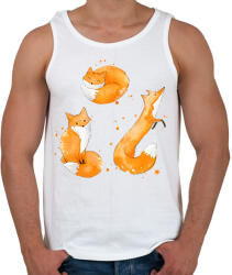 printfashion rókák - Férfi atléta - Fehér (15320969)