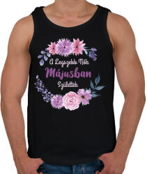 printfashion A legszebb nők májusban születtek - Férfi atléta - Fekete (2881140)