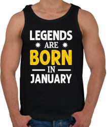 printfashion A legendák januárban születtek - Férfi atléta - Fekete (5803574)