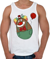 printfashion Bohóc krumpli - Férfi atléta - Fehér (14962340)