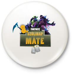 printfashion Fortnite Születésnap - Kitűző, hűtőmágnes - Fehér (3081182)