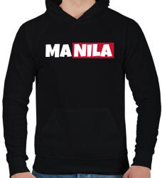 printfashion MANILA - Férfi kapucnis pulóver - Fekete (10879178)
