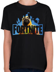 printfashion Fortnite Poggo - Gyerek póló - Fekete (16649609)
