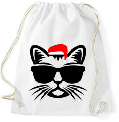printfashion Karácsonyi Cica - Sportzsák, Tornazsák - Fehér (11125611)