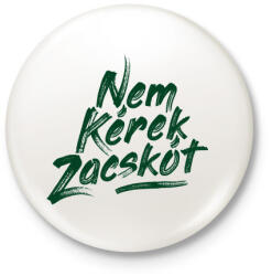 printfashion nem-kerek-zacskot-paint-darkgreen - Kitűző, hűtőmágnes - Fehér (3078273)