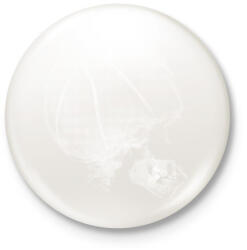 printfashion Kosaras koponya - Kitűző, hűtőmágnes - Fehér (8047558)