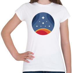 printfashion Constellation Starfield - Női póló - Fehér (14219068)