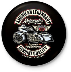 printfashion American motorcycle - Kitűző, hűtőmágnes - Fekete (13720984)