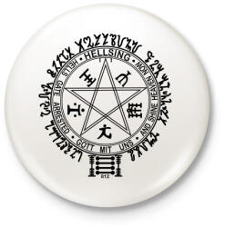 printfashion Hellsing logo - Kitűző, hűtőmágnes - Fehér (3089338)