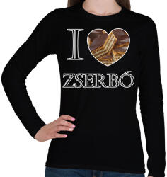 printfashion I love zserbó - Női hosszú ujjú póló - Fekete (8694882)