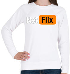 printfashion netflix - Női pulóver - Fehér (2793517)