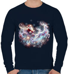 printfashion Télapó itt van! - Férfi pulóver - Sötétkék (15044139)