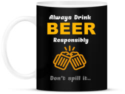 printfashion sört inni felelősségteljesen - Bögre - Fekete (1861179)