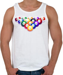 printfashion Biliárdgolyók - Férfi atléta - Fehér (13387287)