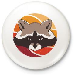 printfashion Mosómedve - Kitűző, hűtőmágnes - Fehér (7650841)