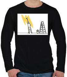 printfashion Szobafestő - Férfi hosszú ujjú póló - Fekete (6400277)