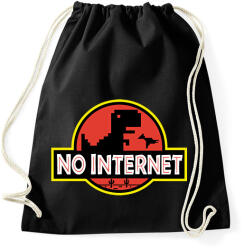 printfashion No internet - Sportzsák, Tornazsák - Fekete (1481313)