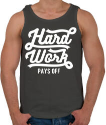 printfashion Kemény munka kifizetődő - Férfi atléta - Sötétszürke (179842)