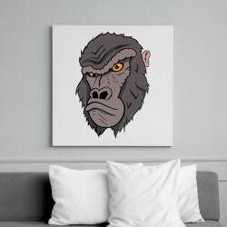 printfashion Bruti a gorilla - Vászonkép - Fehér (14802139)