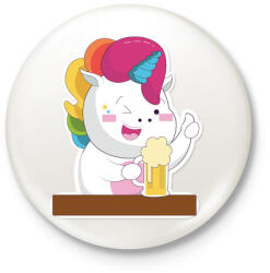 printfashion Laza este - Kitűző, hűtőmágnes - Fehér (3075611)