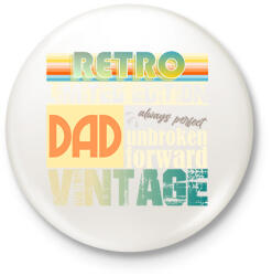 printfashion retro dad - Kitűző, hűtőmágnes - Fehér (6134733)