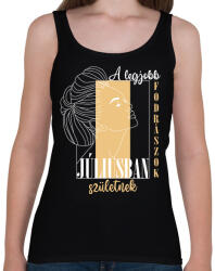 printfashion A legjobb fodrász - Hónappal (fehér) - Női atléta - Fekete (7315382)