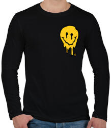 printfashion Rave Smile - Férfi hosszú ujjú póló - Fekete (2683034)