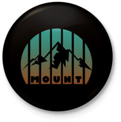 printfashion MOUNT - Kitűző, hűtőmágnes - Fekete (5025354)