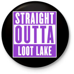 printfashion Fortnite - LOOT LAKE - Kitűző, hűtőmágnes - Fekete (3094801)