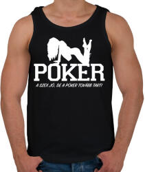 printfashion A szex jó, de a póker tovább tart - Férfi atléta - Fekete (1378427)