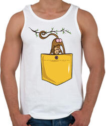 printfashion Majmos zsebminta - Férfi atléta - Fehér (13141190)