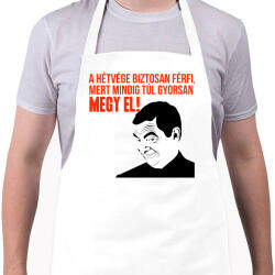 printfashion a hétvége biztosan férfi - Kötény - Fehér (4908924)