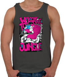 printfashion Üdv a dzsungelben - Férfi atléta - Sötétszürke (103867)