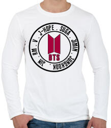 printfashion BTS music band - Férfi hosszú ujjú póló - Fehér (2518220)