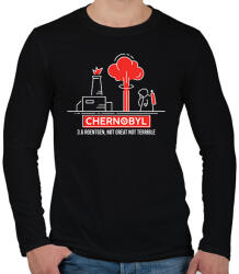 printfashion Chernobyl - Férfi hosszú ujjú póló - Fekete (1660216)