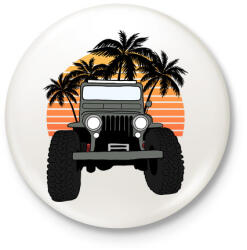 printfashion Jeep - Kitűző, hűtőmágnes - Fehér (5019460)