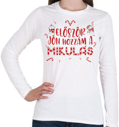 printfashion Először jön hozzám a Mákulás - Női hosszú ujjú póló - Fehér (9624266)