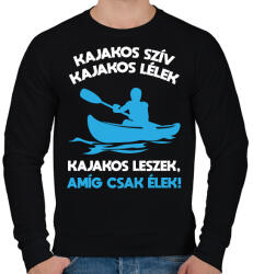 printfashion Kajakos leszek - Férfi pulóver - Fekete (15914192)