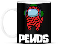 printfashion Among us PEWDS - Bögre - Fekete (3027692)
